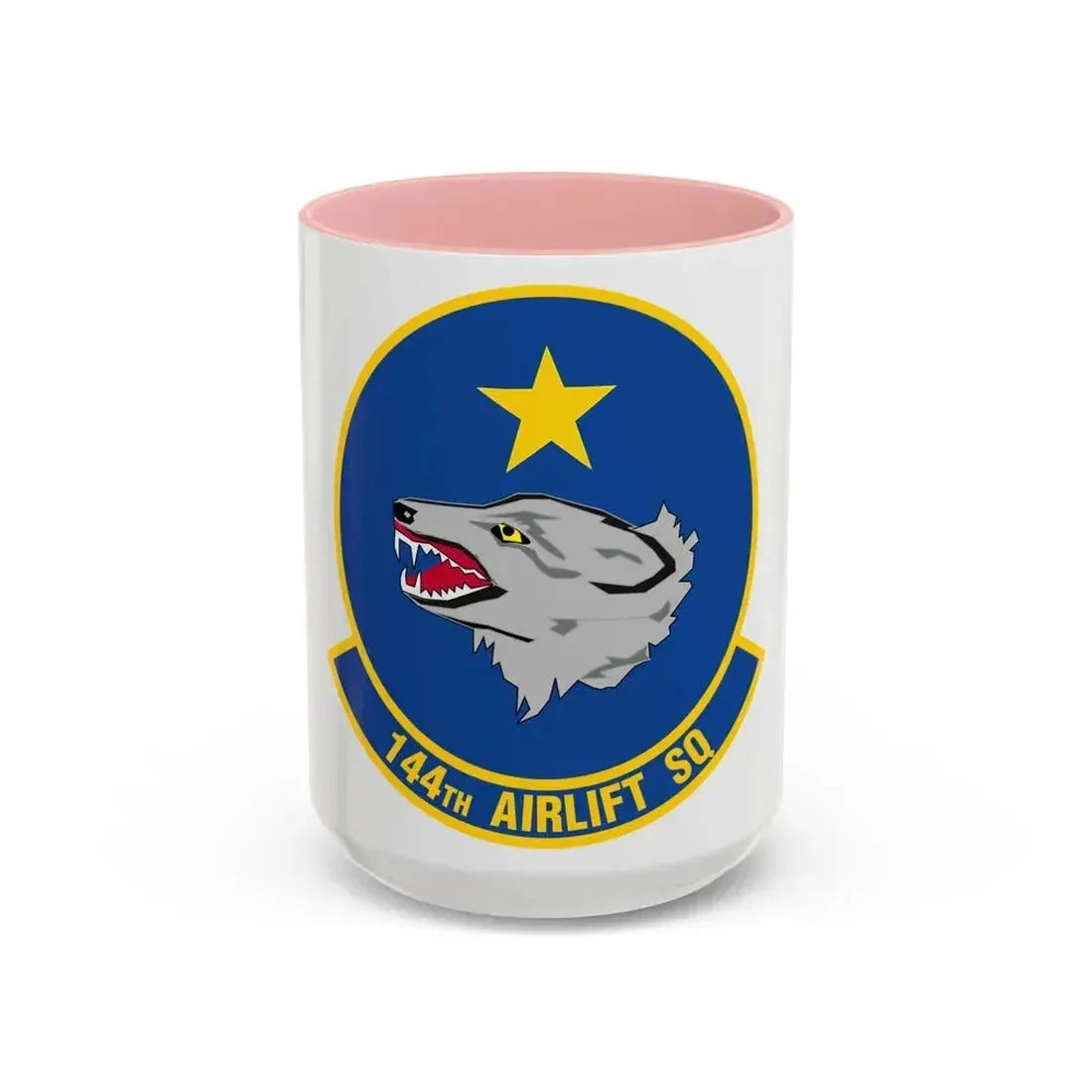 144 Airlift Squadron (U.S. Air Force) Accent Coffee Mug 15oz Pink - Go Mug Yourself