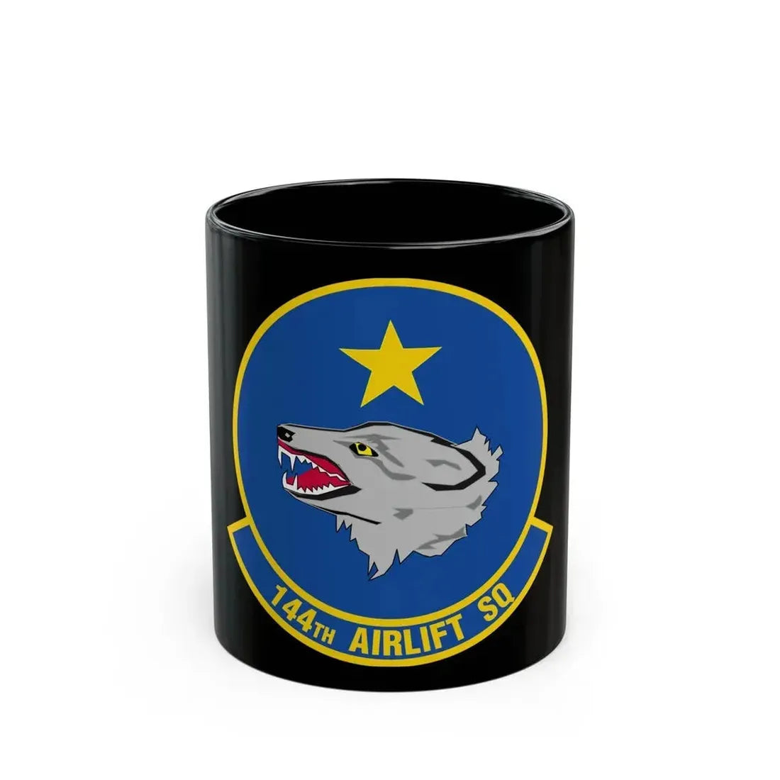 144 Airlift Squadron (U.S. Air Force) Black Coffee Mug - Go Mug Yourself
