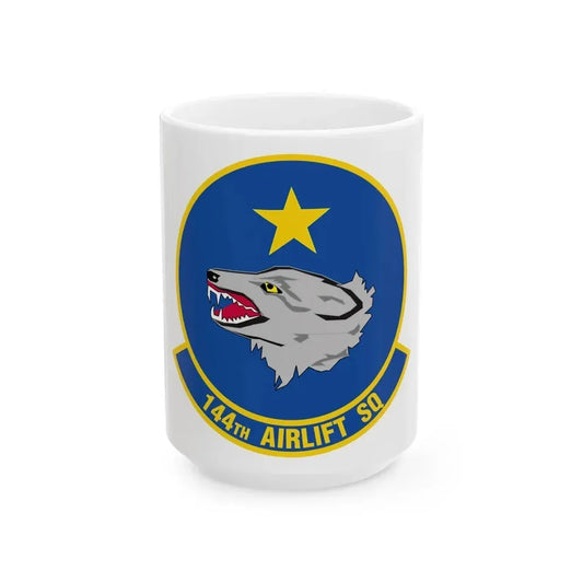 144 Airlift Squadron (U.S. Air Force) White Coffee Mug 15oz - Go Mug Yourself