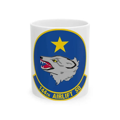 144 Airlift Squadron (U.S. Air Force) White Coffee Mug - Go Mug Yourself