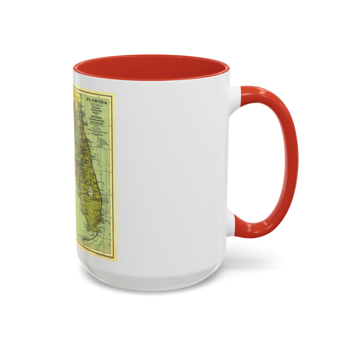 USA - Florida (1930) (Map) Accent Coffee Mug