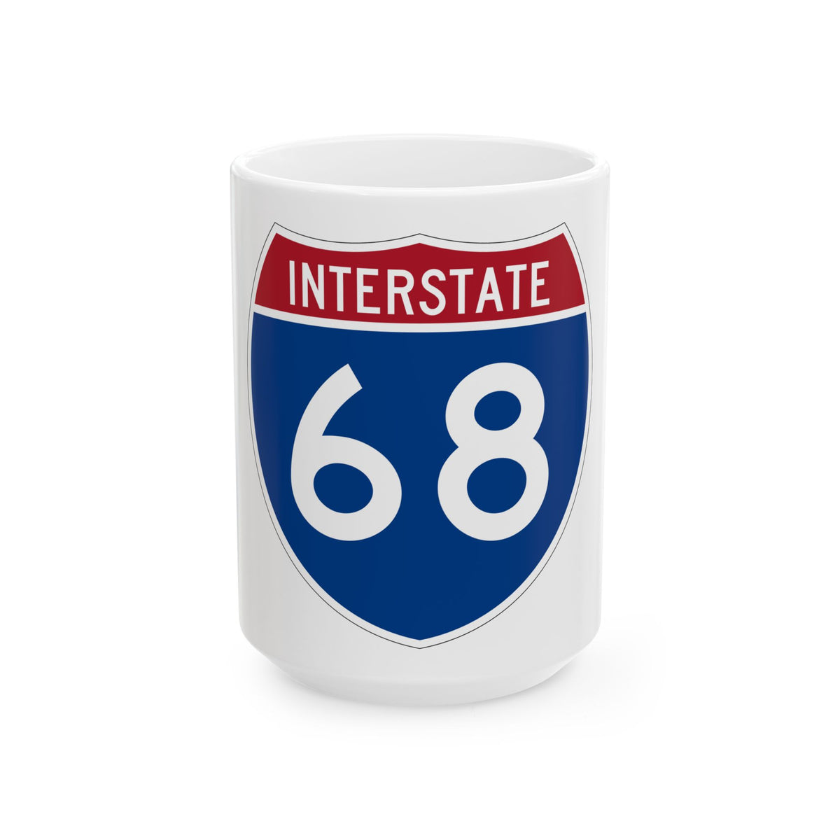 Interstate 68 (U.S. Highways) White Coffee Mug