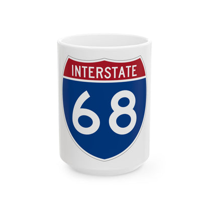 Interstate 68 (U.S. Highways) White Coffee Mug