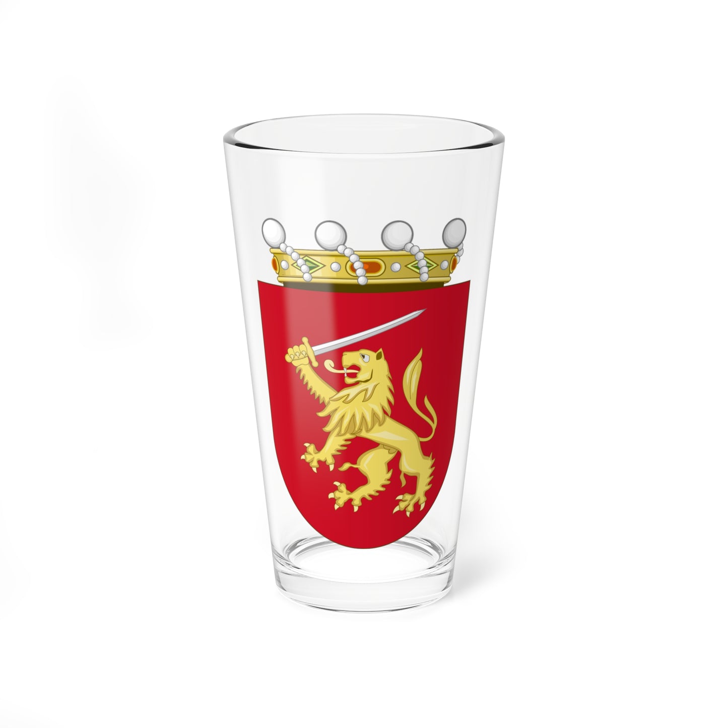 Escudo de la Baronía de Culcasi (Spain) (Coat of Arms) Pint Glass 16oz