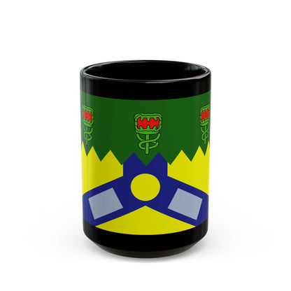 Flag of the City of Launceston Australia - Black Coffee Mug-15oz-Go Mug Yourself