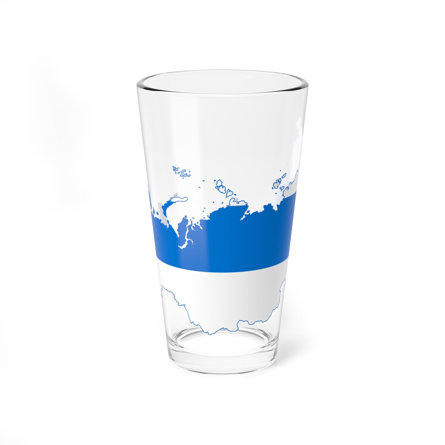 Flag-map of Russia democratic (Russia) Pint Glass 16oz