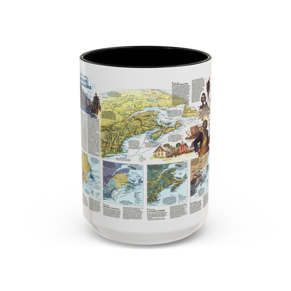 USA - Northern Approaches 2 (1985) (Map) Accent Coffee Mug