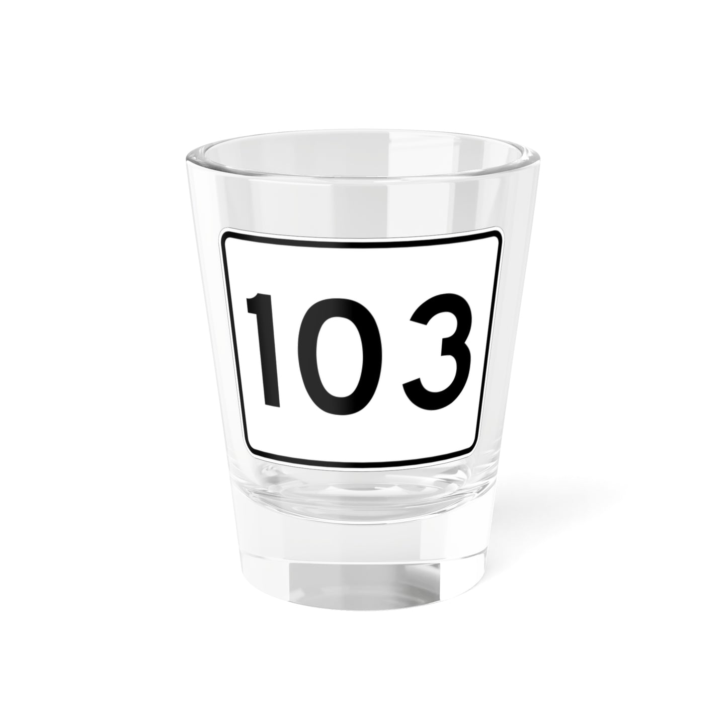MA Route 103 (Massachusetts) (Road Sign) Shot Glass 1.5oz