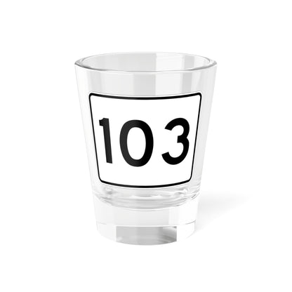 MA Route 103 (Massachusetts) (Road Sign) Shot Glass 1.5oz