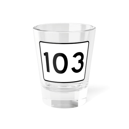 MA Route 103 (Massachusetts) (Road Sign) Shot Glass 1.5oz