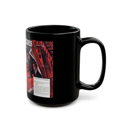 Case of the Amorous Nudes, Stag magazine, December 1963 - Black Coffee Mug-Go Mug Yourself