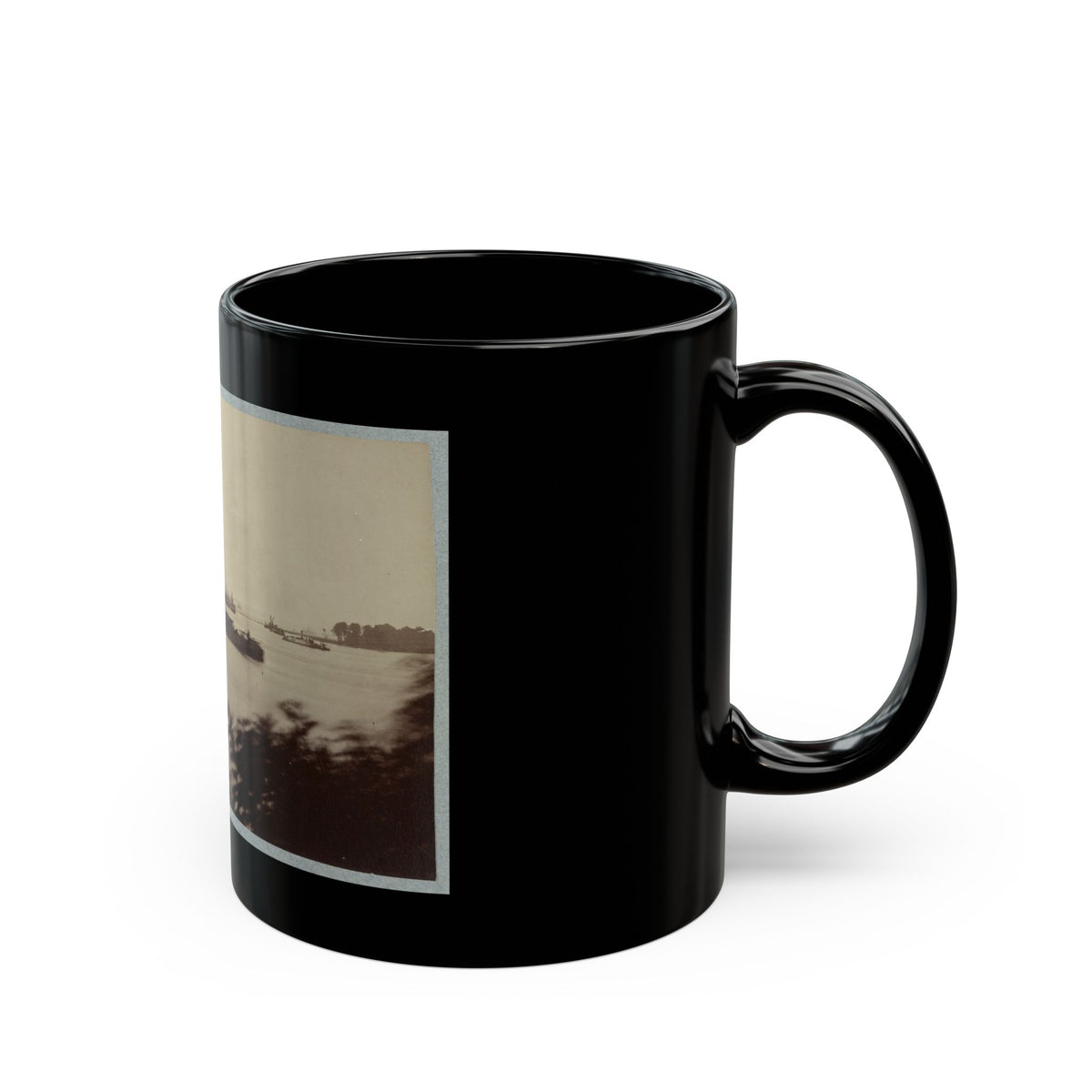 Army Transports In James River, Va. Near Deep Bottom 001 (U.S. Civil War) Black Coffee Mug