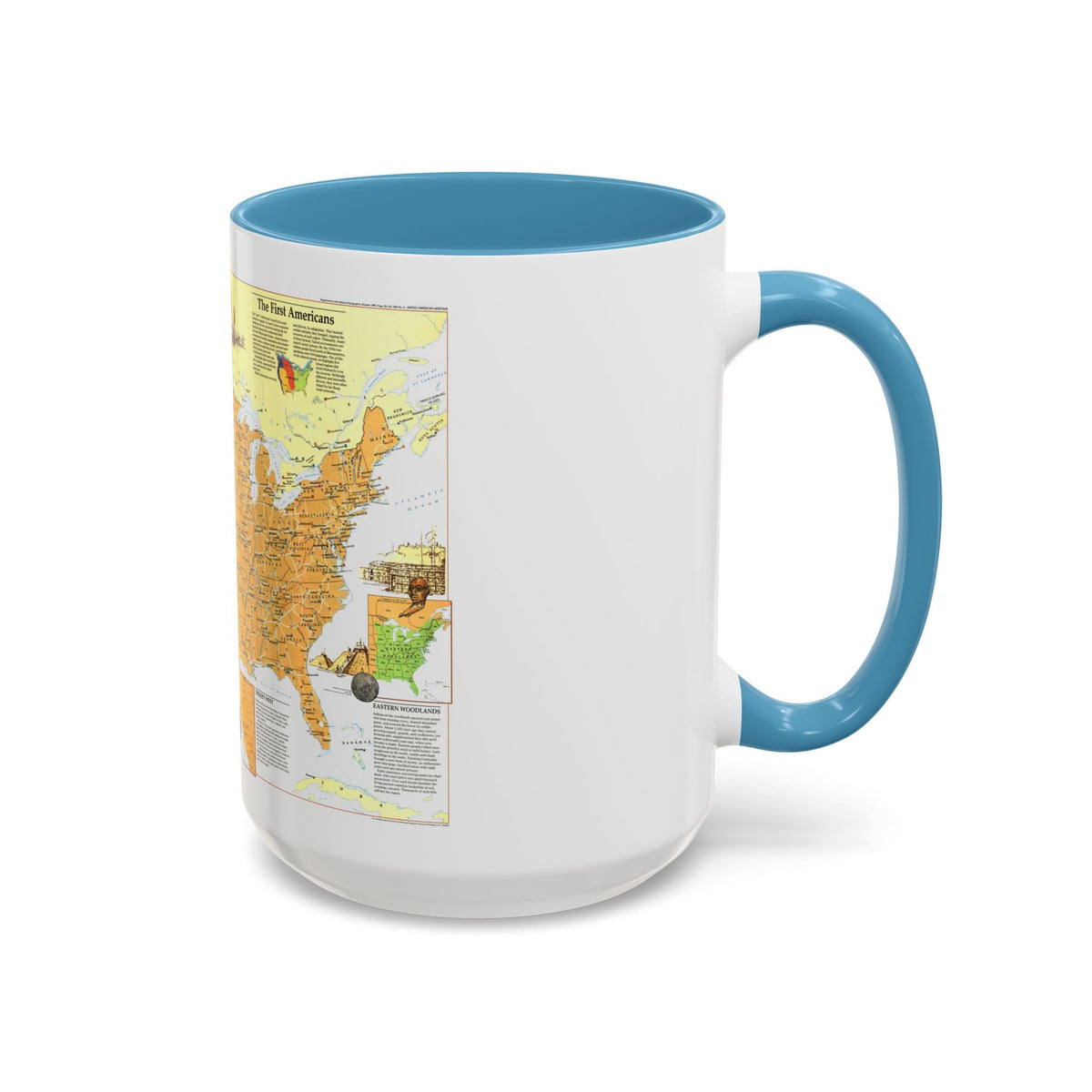 North America - Native American Heritage (1991) (Map) Accent Coffee Mug