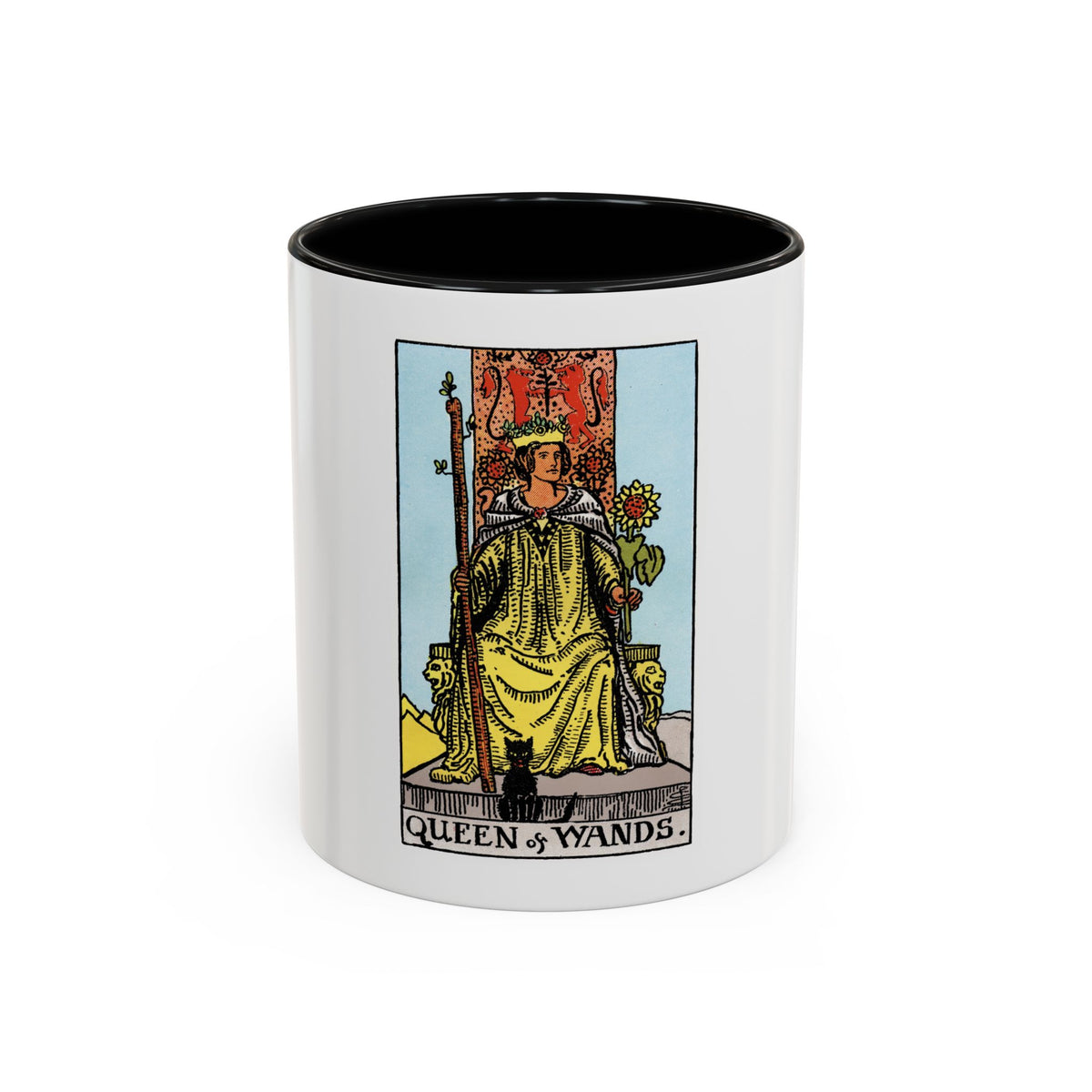 The Queen of Wands (Tarot Card) Accent Coffee Mug