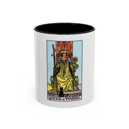 The Queen of Wands (Tarot Card) Accent Coffee Mug