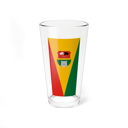Flag of Gyorvar vertical (Hungary) Pint Glass 16oz