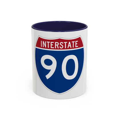 Interstate 90 (U.S. Highways) Accent Coffee Mug
