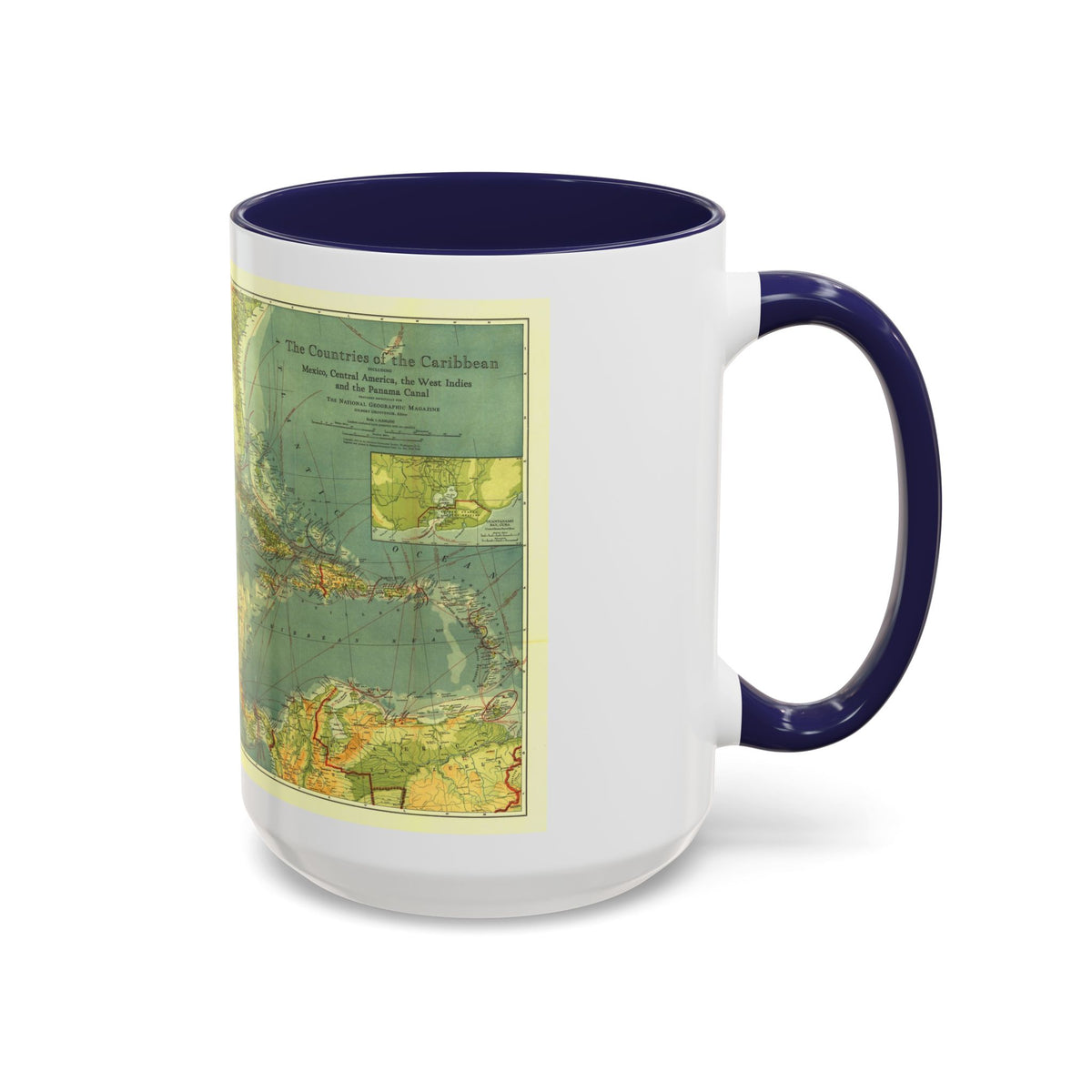 Central America and the West Indies (1922) (Map) Accent Coffee Mug