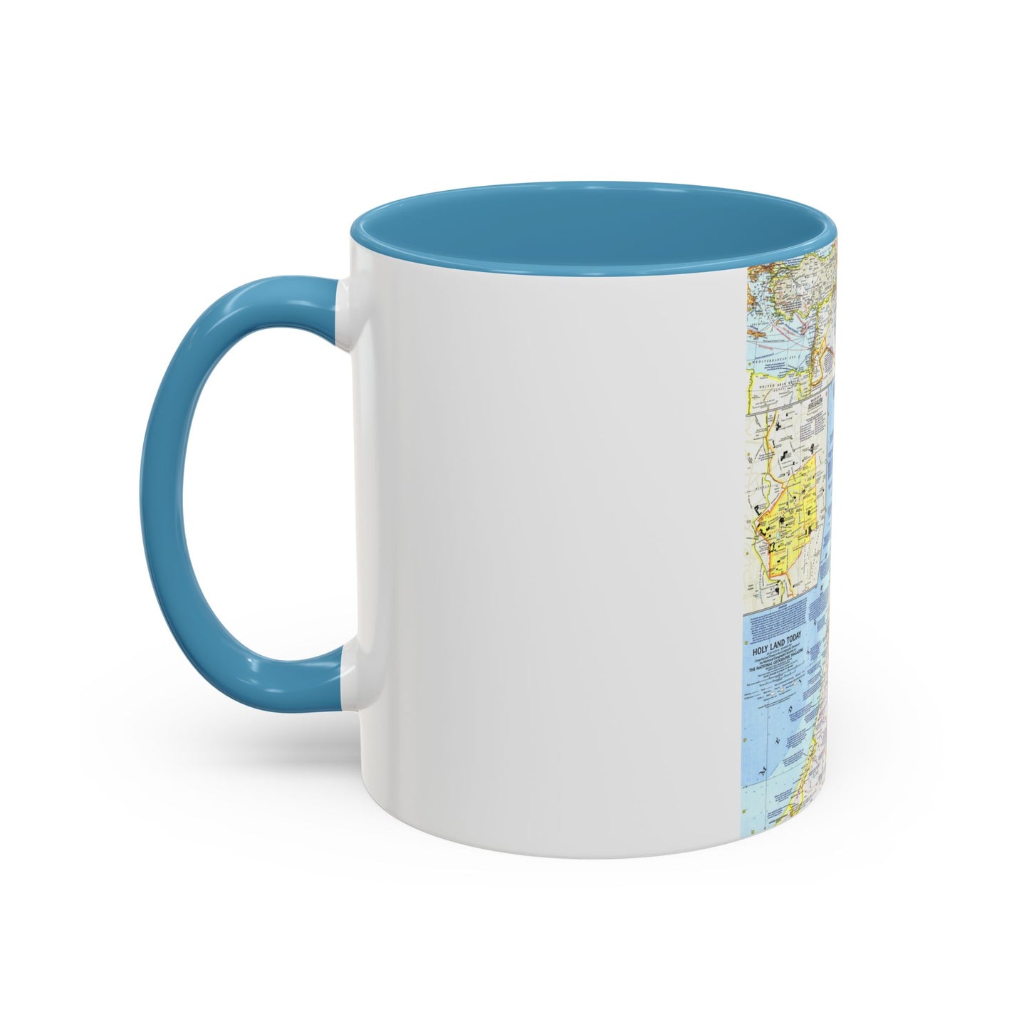 Middle East - Holy Land Today (1963) (Map) Accent Coffee Mug