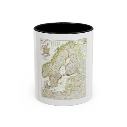 Europe, Northern (1954) (Map) Accent Coffee Mug