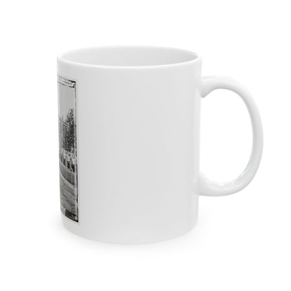 Atlanta, Ga. City Hall; Camp Of 2d Massachusetts Infantry On The Grounds (U.S. Civil War) White Coffee Mug