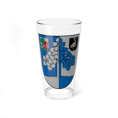 Liepājas apriņķa ģerbonis (Latvia) (Coat of Arms) Pint Glass 16oz