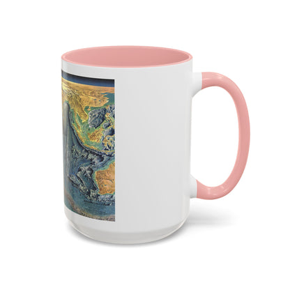 Indian Ocean Floor (1967) (Map) Accent Coffee Mug