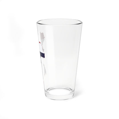 Flag map of Thailand (Thailand) Pint Glass 16oz