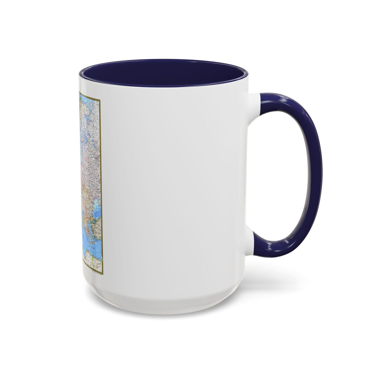 Europe (1977) (Map) Accent Coffee Mug
