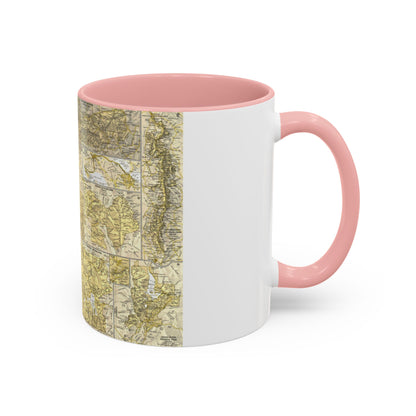 USA - National Parks and Historic Sites 2 (1958) (Map) Accent Coffee Mug