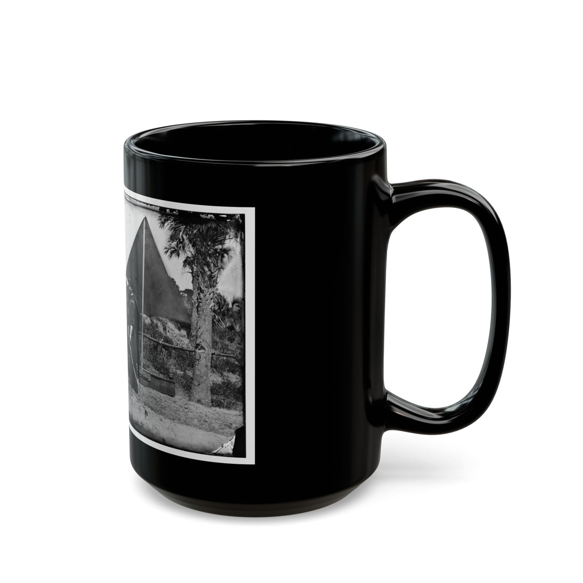 Morris Island, South Carolina. General Quincy A. Gillmore In Front Of His Tent (U.S. Civil War) Black Coffee Mug