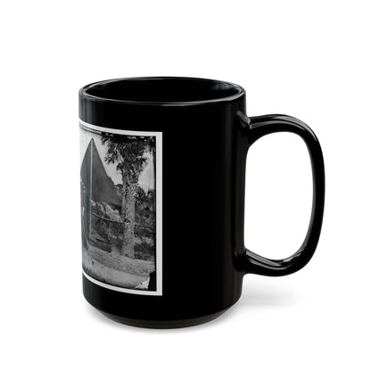 Morris Island, South Carolina. General Quincy A. Gillmore In Front Of His Tent (U.S. Civil War) Black Coffee Mug