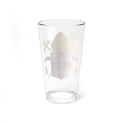 Wapen van Bisdom Amsterdam Haarlem (Netherlands) (Coat of Arms) Pint Glass 16oz