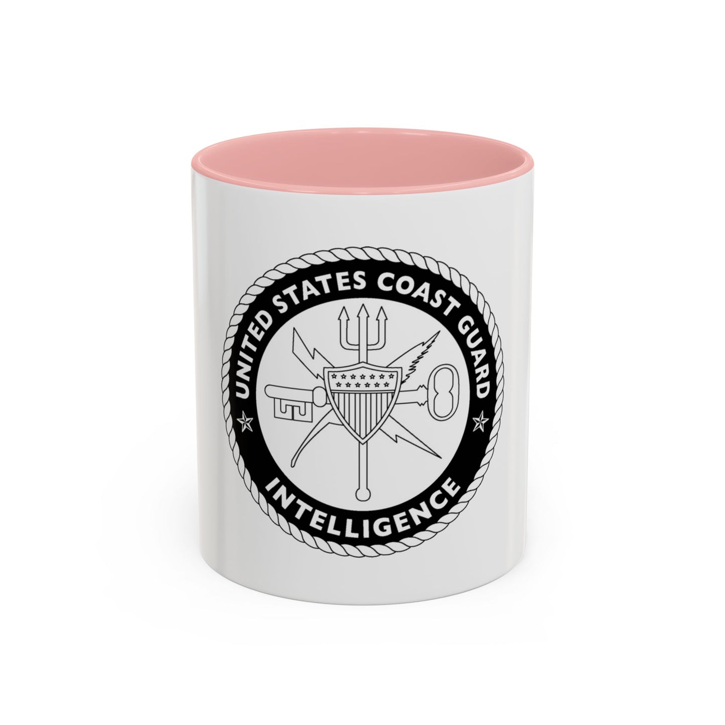 USCG Intelligence 1 color (U.S. Coast Guard) Accent Coffee Mug