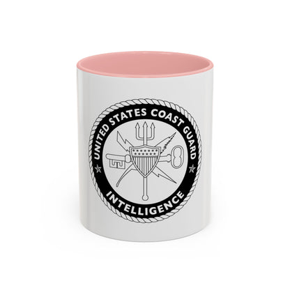 USCG Intelligence 1 color (U.S. Coast Guard) Accent Coffee Mug