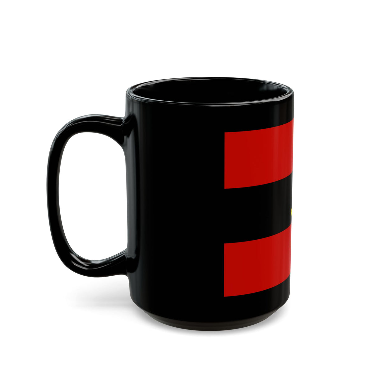Naval Ensign of Albania 1946 to 1954 - Black Coffee Mug