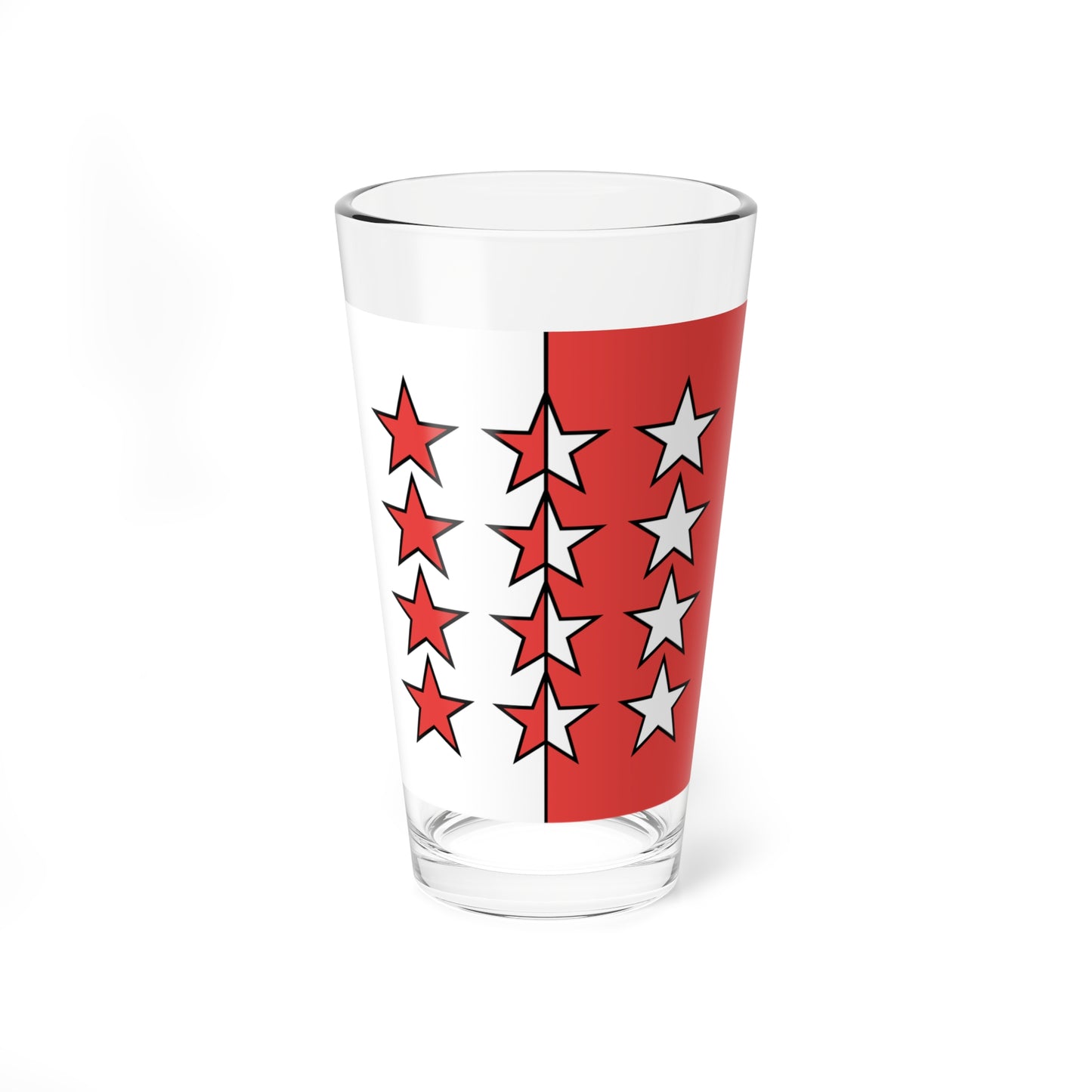 Flag of Canton of Valais 1802-1815 (Switzerland) Pint Glass 16oz