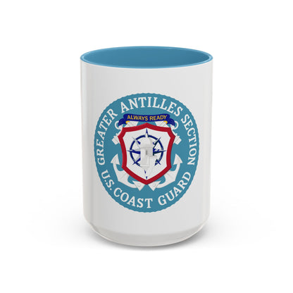 USCG Greater Antilles Section (U.S. Coast Guard) Accent Coffee Mug