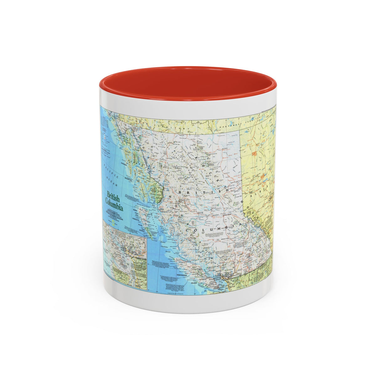 Canada - British Columbia 1 (1992) (Map) Accent Coffee Mug