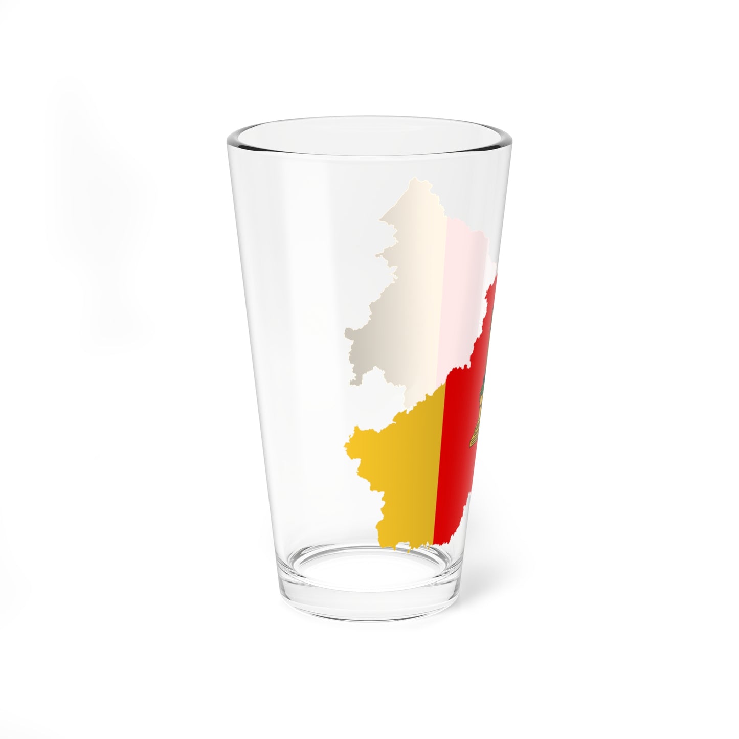 Flag-map of Tver Oblast (Russia) Pint Glass 16oz