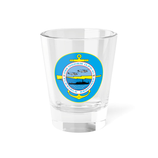 USS OGDEN LPD 5 Flexible Response (U.S. Navy) Shot Glass 1.5oz