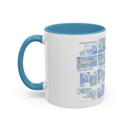 West Indies - Tourist Islands (1981) (Map) Accent Coffee Mug