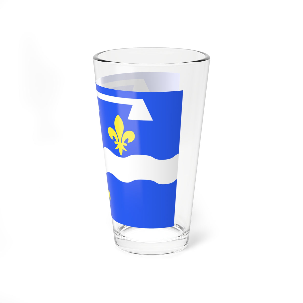 Drapeau fr departement Loiret (France) Pint Glass 16oz