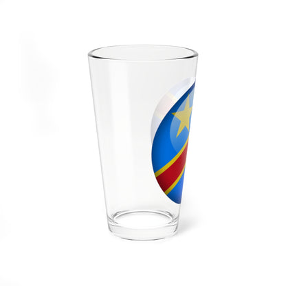 Flag orb Democratic Republic of the Congo (Congo) Pint Glass 16oz