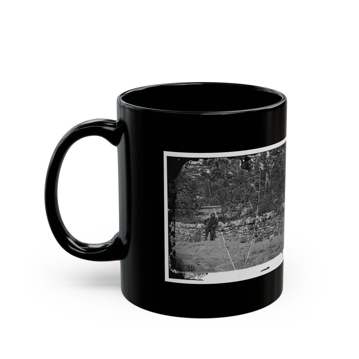 Antietam, Maryland. Graves Of Federal Soldiers At Burnside Bridge (U.S. Civil War) Black Coffee Mug