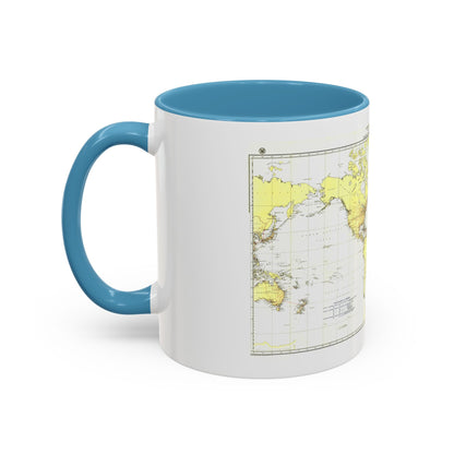 Submarine Cables of the World (1896) (Map) Accent Coffee Mug