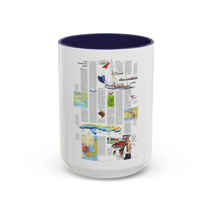 USA - Wisconsin, Michigan ,Great Lakes 2 (1973) (Map) Accent Coffee Mug