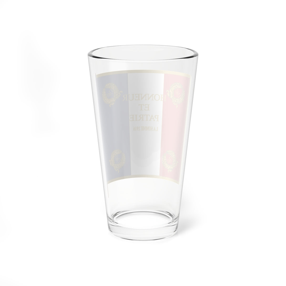 Drapeau 136e regiment territorial dinfanterie (France) Pint Glass 16oz