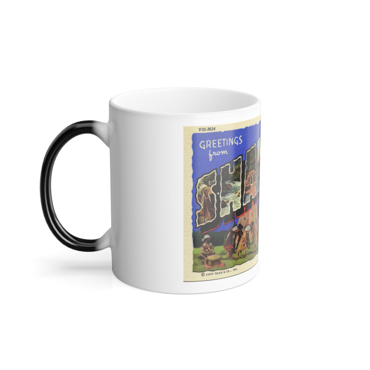 Greeting card from Shawano Wisconsin (Greeting Postcards) Color Changing Mug 11oz
