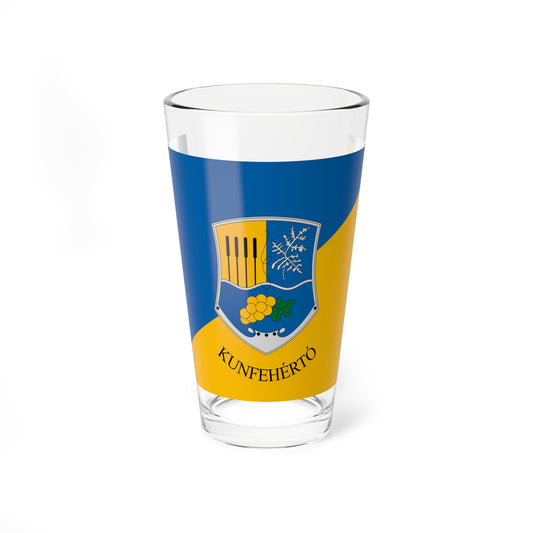 Flag of Kunfeherto (Hungary) Pint Glass 16oz